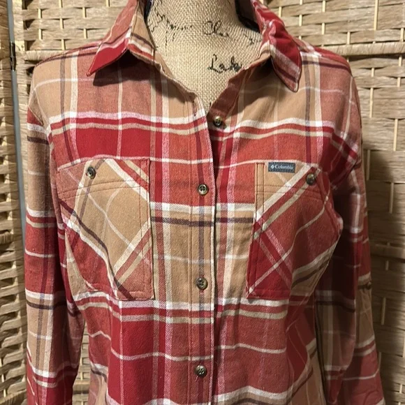 Columbia Plaid Flannel Shirt Button Down L NWT - Picture 3 of 12